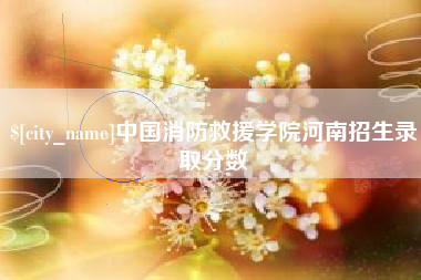 庆阳中国消防救援学院河南招生录取分数