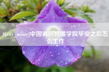 庆阳中国消防救援学院毕业之后怎么工作