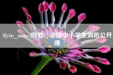 庆阳回看：全国中小学生消防公开课