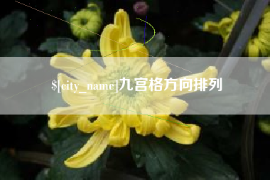 庆阳九宫格方向排列