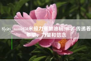 庆阳50米接力赛加油稿200字-传递着希望、力量和信念