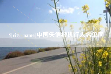 庆阳中国失信被执行人名单网