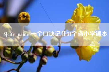 庆阳一个口诀记住34个省小学课本