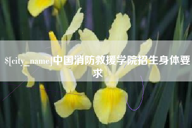 庆阳中国消防救援学院招生身体要求