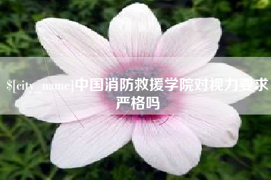 庆阳中国消防救援学院对视力要求严格吗