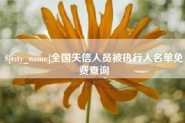 庆阳全国失信人员被执行人名单免费查询