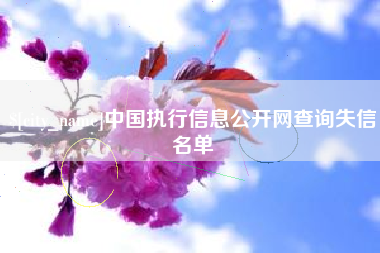 庆阳中国执行信息公开网查询失信名单