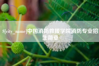 庆阳中国消防救援学院消防专业招生简章