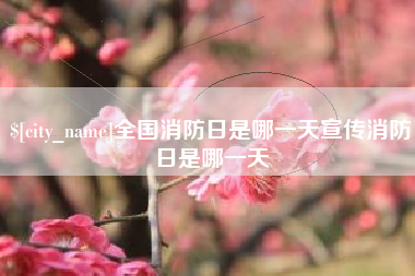 庆阳全国消防日是哪一天宣传消防日是哪一天