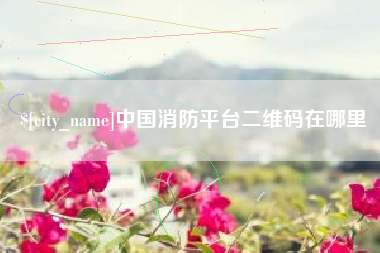 庆阳中国消防平台二维码在哪里