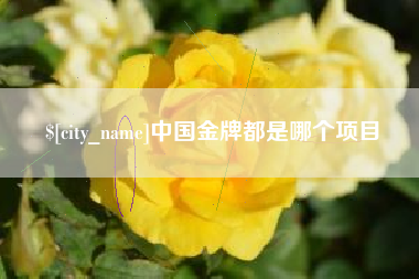 庆阳中国金牌都是哪个项目