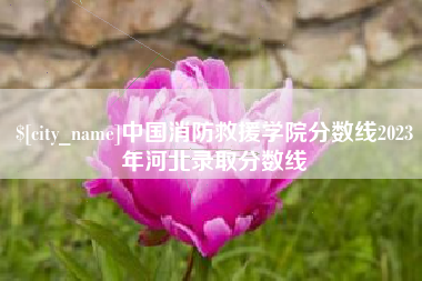 庆阳中国消防救援学院分数线2023年河北录取分数线