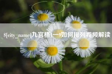 庆阳九宫格1一9如何排列视频解读