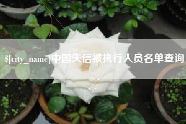 庆阳中国失信被执行人员名单查询
