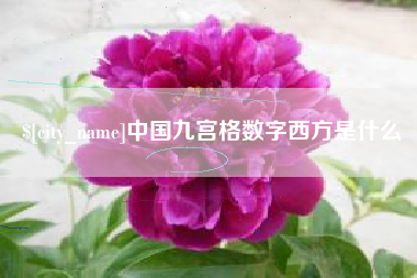 庆阳中国九宫格数字西方是什么