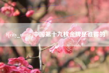 庆阳中国第十九枚金牌是谁得的