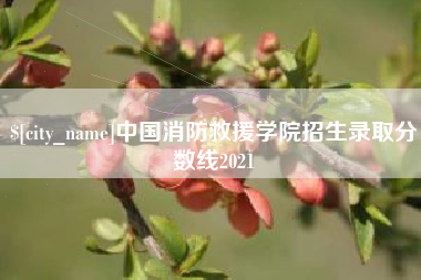 庆阳中国消防救援学院招生录取分数线2021