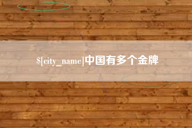 庆阳中国有多个金牌