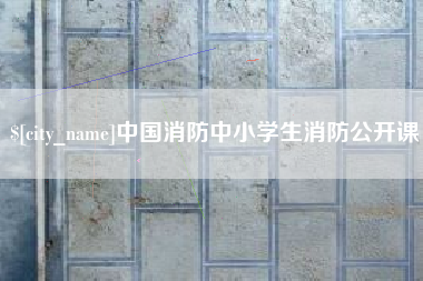 庆阳中国消防中小学生消防公开课