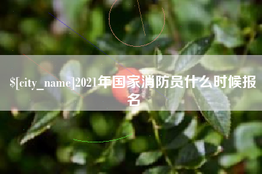 庆阳2021年国家消防员什么时候报名
