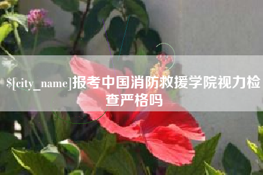庆阳报考中国消防救援学院视力检查严格吗