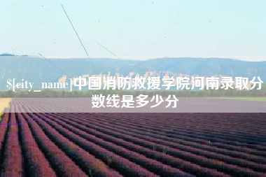 庆阳中国消防救援学院河南录取分数线是多少分