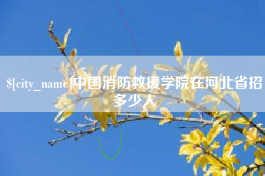 庆阳中国消防救援学院在河北省招多少人