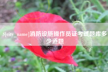 庆阳消防设施操作员证考试题库多少道题