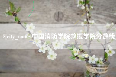 庆阳中国消防学院救援学院分数线