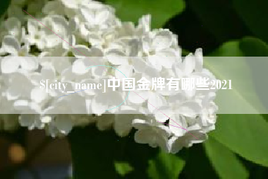 庆阳中国金牌有哪些2021